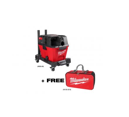 M18 FUEL WET/DRY VACUUM - 9 GAL C/W TOOL STORAGE BAG DUAL BATTERY