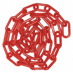 1-1/2IN PLASTIC CHAIN RED 50FT