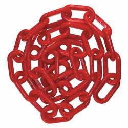 2IN PLASTIC CHAIN RED 100FT