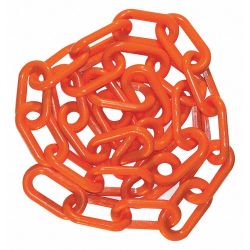 2IN PLASTIC CHAIN ORANGE 100FT